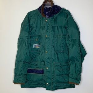 Gap Green Nylon Puffer Jacket Size Medium